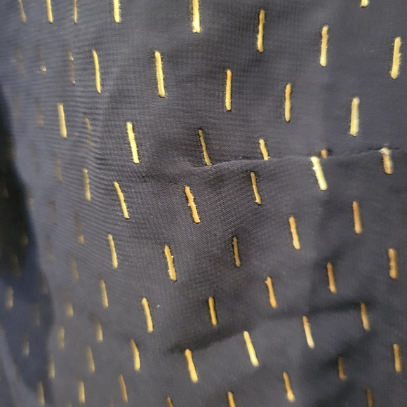 Merona Sleeveless Summer Blouse Top Med Black & Gold - Picture 6 of 7